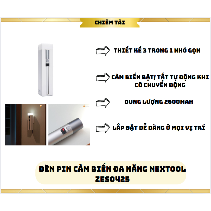 Đèn pin cảm biến đa năng NexTool ZES0425