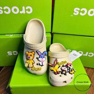 Dép sục Cross , dép sục Classic Clog đế cao 3cm tặng kèm full bộ sticker 3D như ảnh siêu nét siêu đẹp