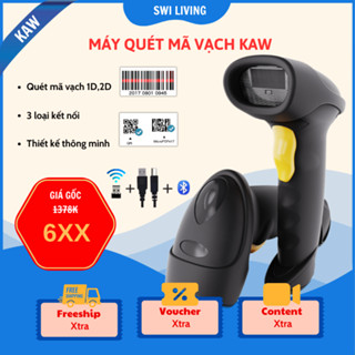 Máy bắn mã vạch Bluetooh KAW/SWI, máy bắn mã vạch không dây 1D, 2D, tốc độ quét nhanh, chống va đập