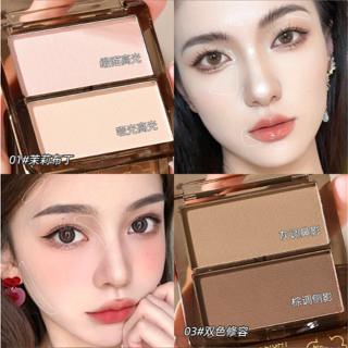  Phấn tạo khối SWEET MINT tạo khối 3D 2 màu tự nhiên trang điểm mặt nội địa trung F100 Sammi beauty 