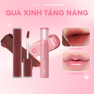  Combo 2 Son Bóng Romand Glasting Color Gloss 4g + Son Kem Lì Romand Blur Fudge Tint 5g 