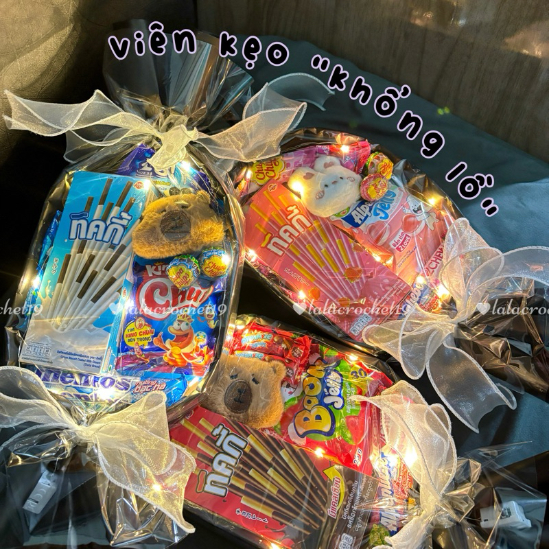 [CÓ SẴN] (40x16cm) QUÀ TẶNG- set quà bánh kẹo hình viên kẹo khổng lồ dành tặng ny bạn bè người thân trong các dịp lễ…