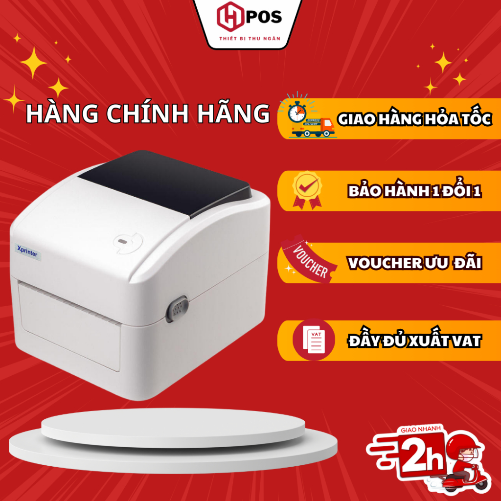  Máy in nhiệt mã vận đơn đơn hàng sàn TMĐT A6 Xprinter 420B   USB   