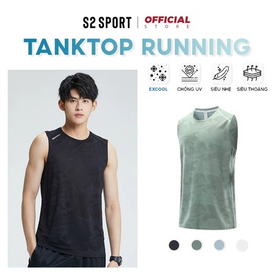 Áo sát nách nam S2 SPORT tank top thể thao camouflage COOLMAX thông hơi co giãn thoáng khí - STT10