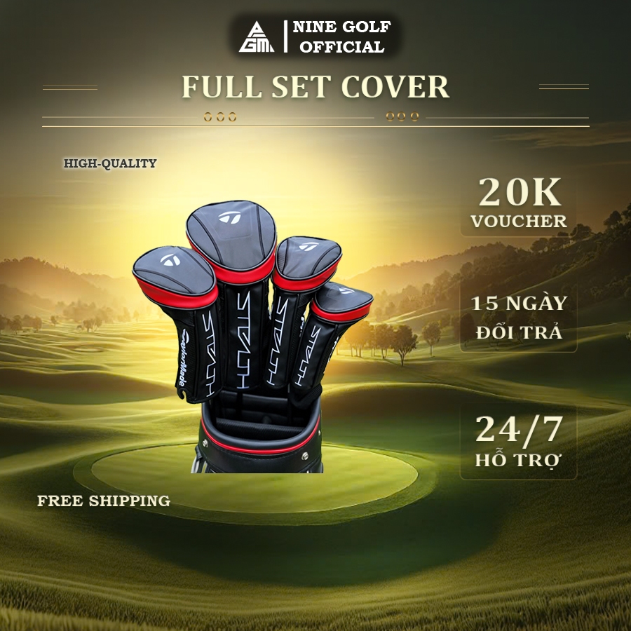 (Xả Kho)   Cover Gậy Golf, Bọc Gậy Golf, Full Cover Taylormade, Cover Gậy 3, Cover 5, Cover Driver