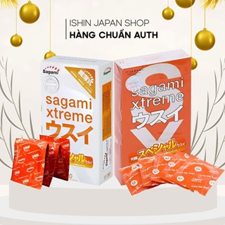 (Siêu mỏng) Bao Cao Su Siêu mỏng ôm sát cao cấp 10 chiếc Sagami Xtreme Orange - Nhật Bản