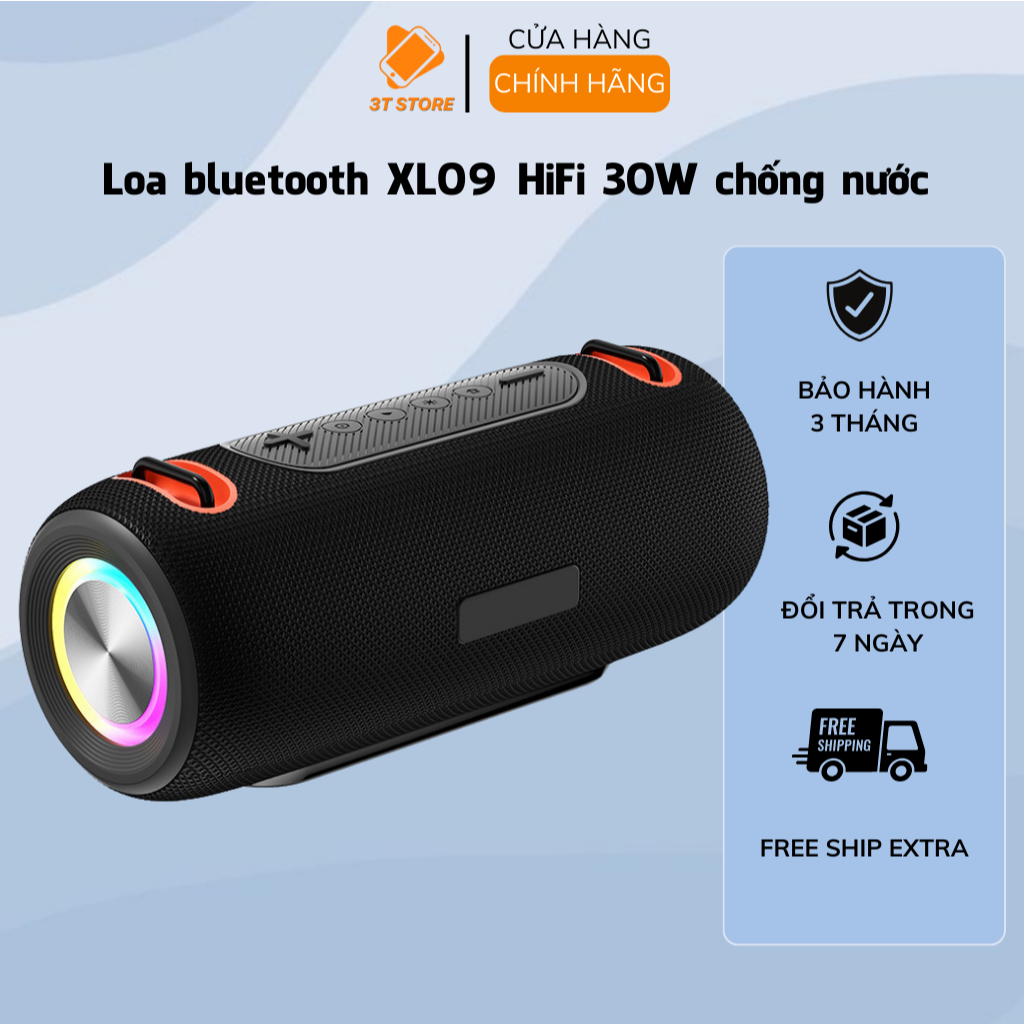 Loa bluetooth XL09 âm thanh vòm HiFi-audio kép Bass 30W