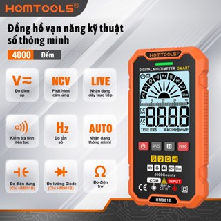  HOMTOOLS HM901A   B Đa đo điện áp thông minh 600V AC   DC Đồng hồ đo điện áp 4000 đếm Đồng hồ đo điện áp RMS NCV đúng 