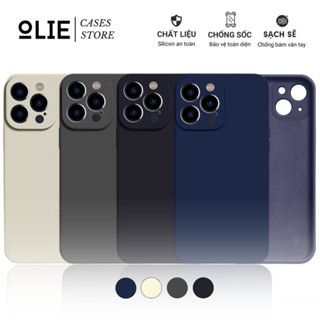  Ốp lưng OIie TRƠN cho iPhone 11 12 13 14 15 16  Pro max 15 Plus  14Plus 13 Promax chống bẩn viền vuông bảo vệ camera 