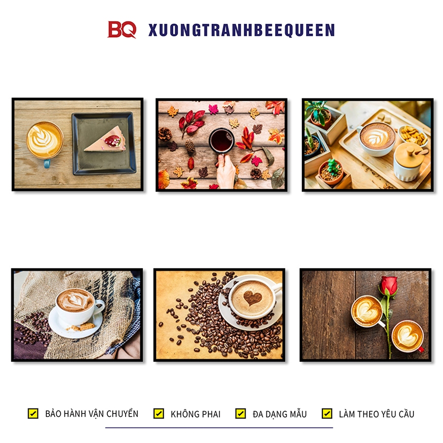 (CP81-100) Tổng hợp 20 Mẫu Tranh Treo Tường Trang Trí Quán Cafe- Tranh Cà Phê Phong Cách Hiện Đại