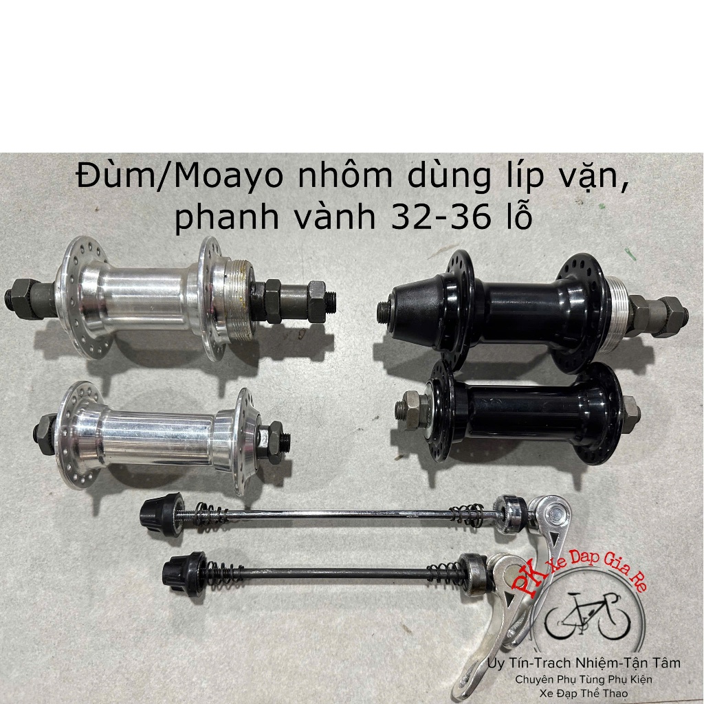 Đùm/ moayo nhôm sử dụng líp vặn phanh bóp