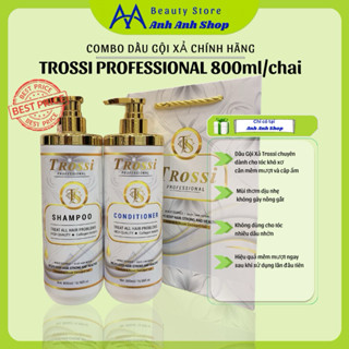 Combo Dầu Gội và Dầu Xả Trossi 800ml/chai giúp tóc chắc khoẻ và kích thích mọc tóc hương nước hoa