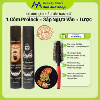 Combo 1 Gôm The Prolock 420ml kèm Sáp cứng hương kẹo ngọt tặng lược