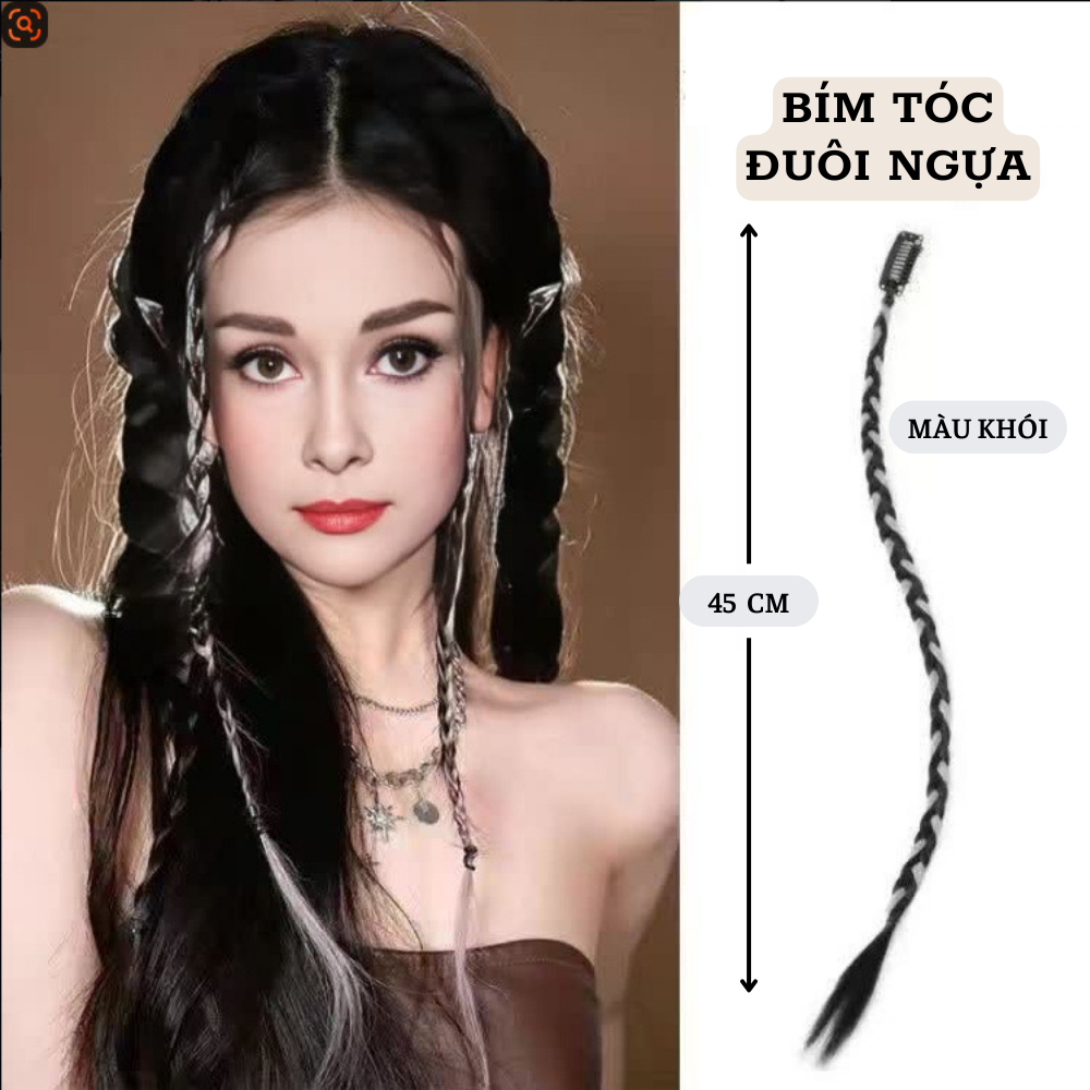 Ảnh 3 của Tóc Giả BEABIAI Tóc Bím Đôi Ngắn Thắt Nơ – Kiểu Tóc Dễ Thương Cho Cô Nàng Năng Động