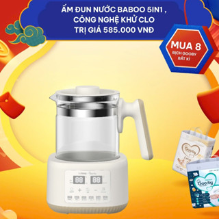 Ấm đun nước thông minh 5in1 khử Clo Gooby dung tích 1200ml, màn hình led cảm ứng