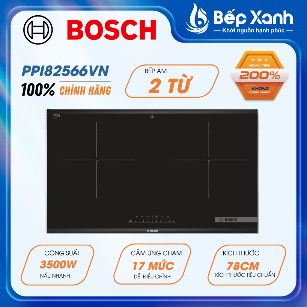 Bếp Từ 2 Vùng Nấu Bosch PPI82566VN