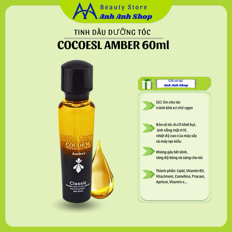 ✅TINH DẦU DƯỠNG TÓC SIÊU MỀM MƯỢT COCOELS AMBER 100ml