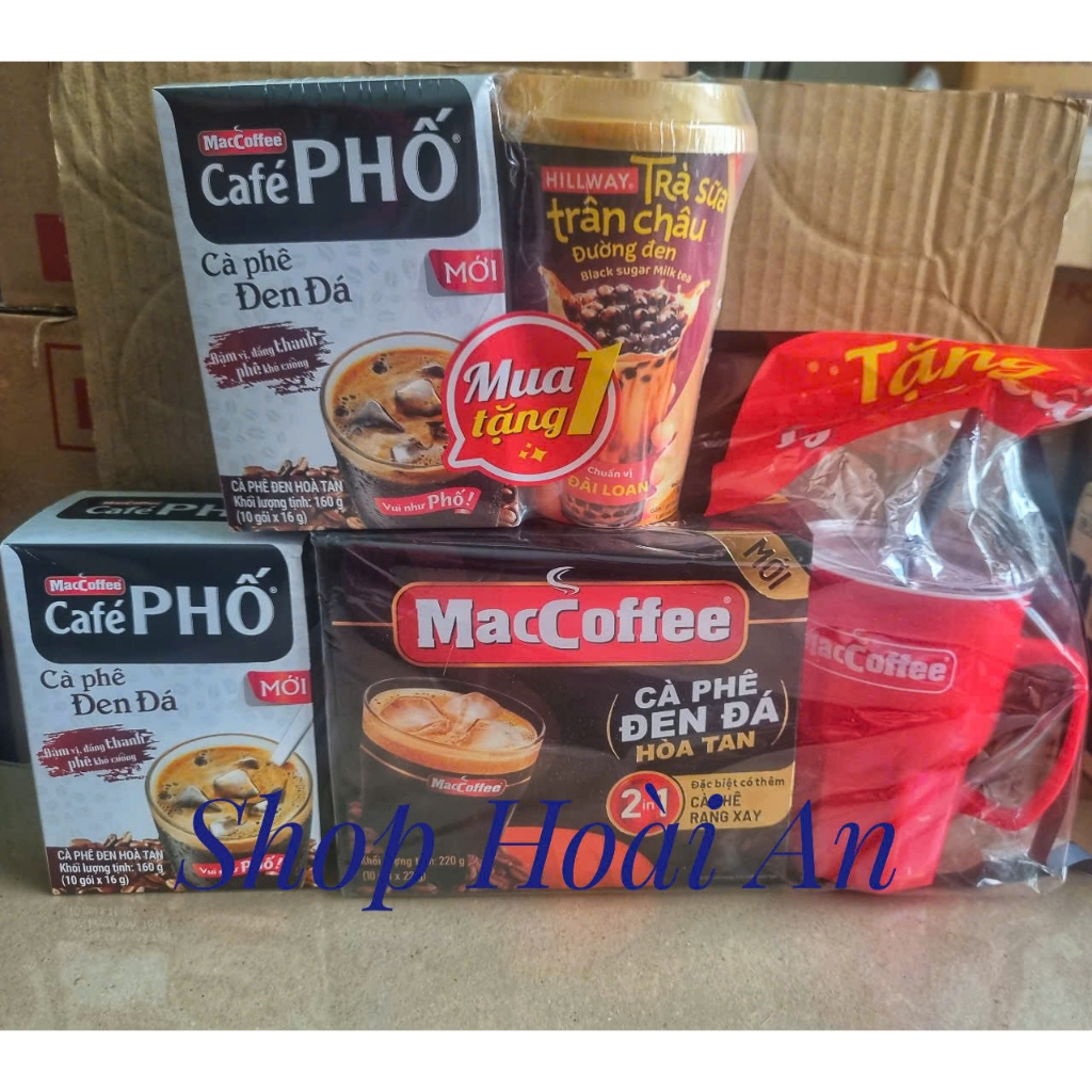 Cà Phê Phố Đen Đá ( Hộp 10 gói x 16g)