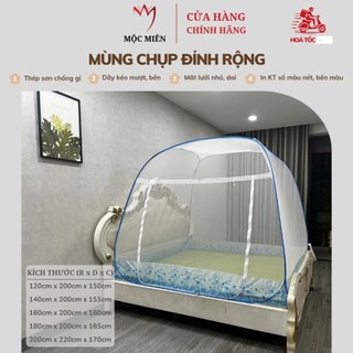 Màn Chụp Tự Bung Cao Cấp Mộc Miên - Đỉnh Rộng 1 Cửa ( video , hình thật )