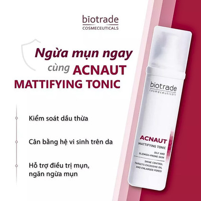 Nước Hoa Hồng Biotrade Acnaut Mattifying Tonic - Cân Bằng Độ Ẩm, Thu Nhỏ Lỗ Chân Lông, Giảm Bóng Nhờn 60ML