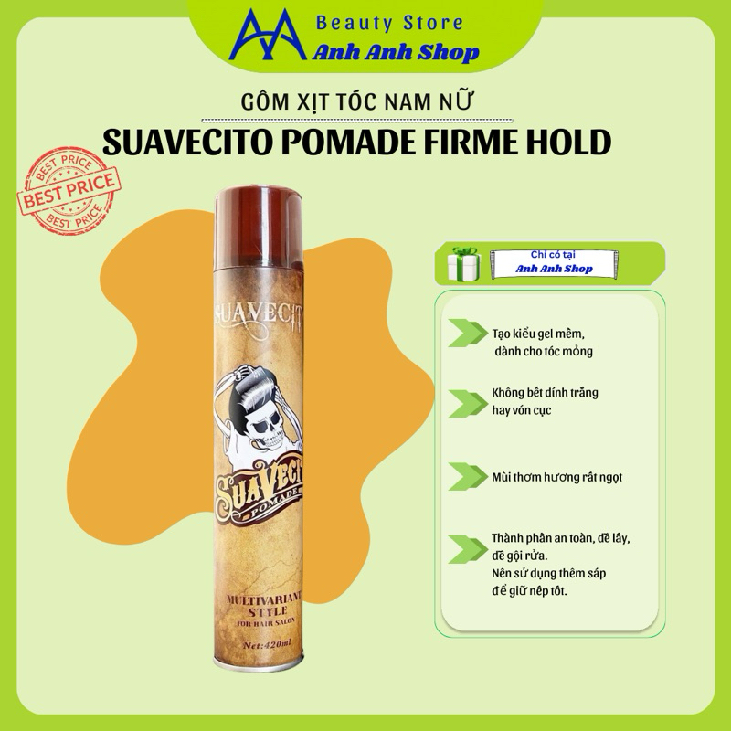 COMBO GÔM SUAVECITO 400ML VÀ SÁP OSIS 100G