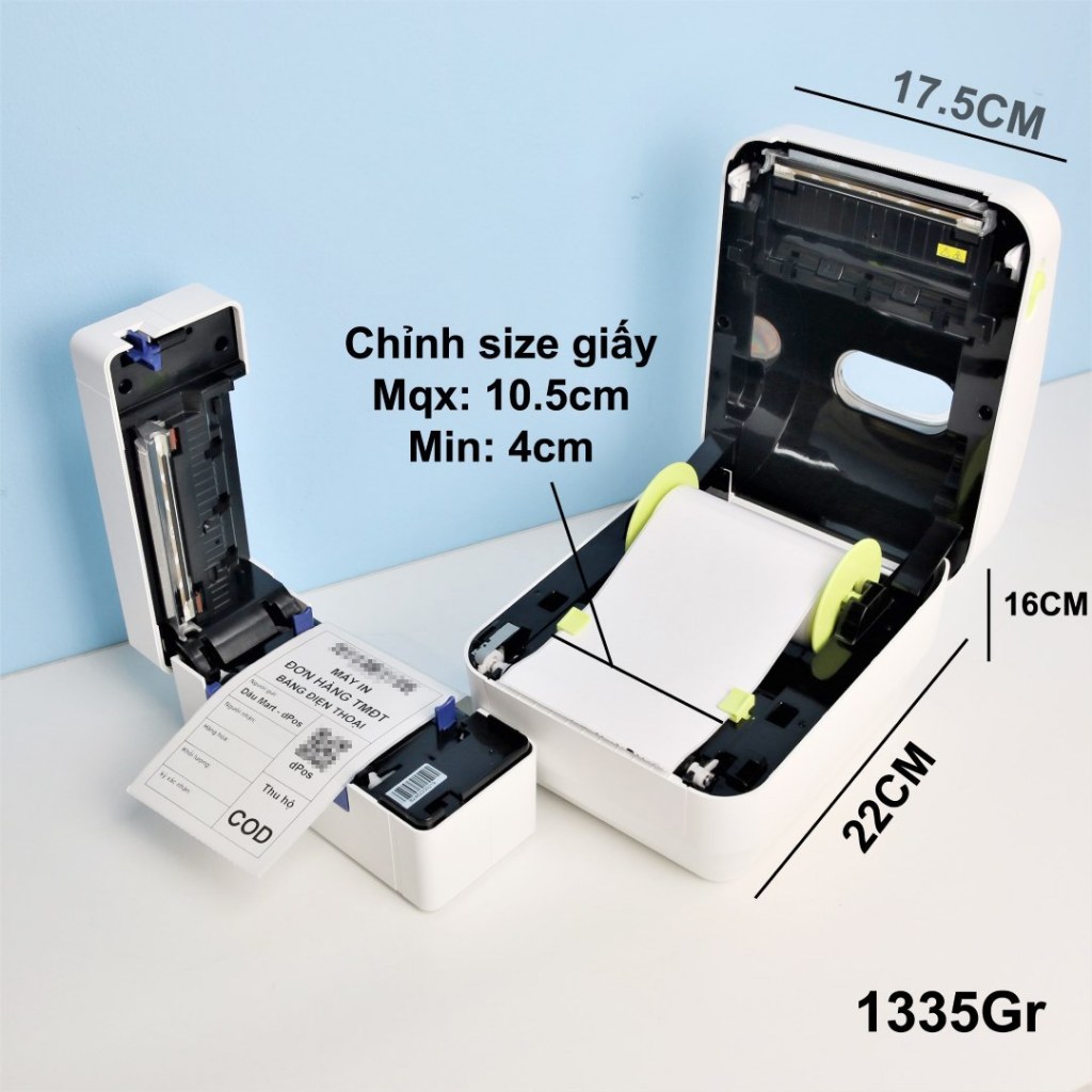 Máy in đơn hàng TMĐT từ Điện Thoại Qua Bluetooth dPos 488BT 888BT in tem mã vận chuyển, tem, ảnh cho Android và iPhone | BigBuy360 - bigbuy360.vn