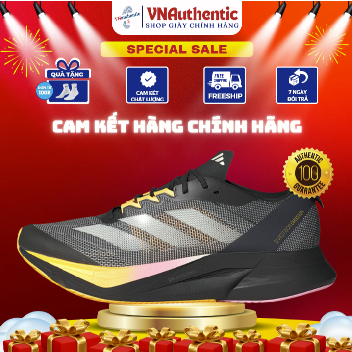 [Cam Kết Chính hãng] Giày thể thao Adizero Boston 12 ‘Black’ IF9212, Full Phụ Kiện tặng kèm tất và b
