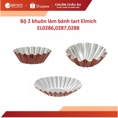 Bộ 2 khuôn làm bánh tart Elmich EL028 các hình
