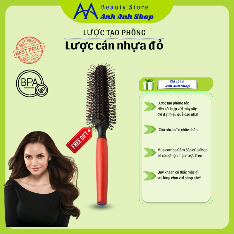 Lược tròn giúp tạo kiểu tóc (phồng)