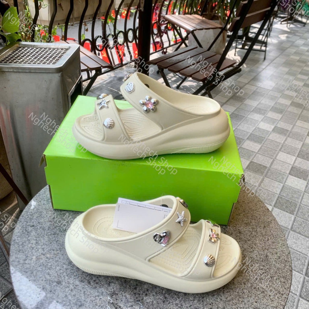 Cross Đế Cao 7CM - Cross Sandal Nữ Đế Cao, tặng kèm sẵn Charm 3D