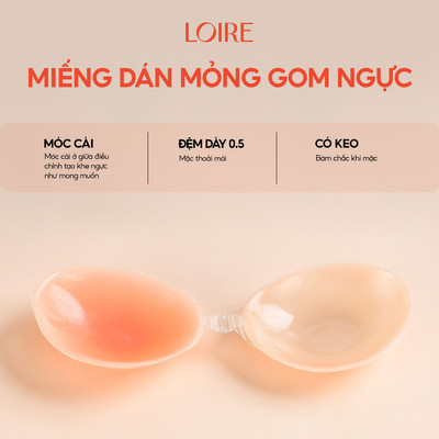 Miếng dán ngực mỏng gom ngực silicon Loirechic MD23