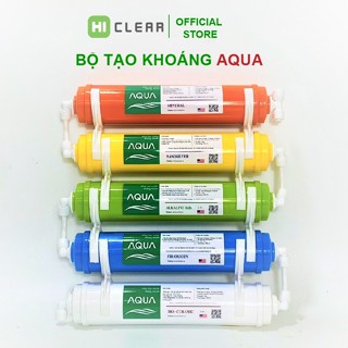 BỘ LÕI TẠO KHOÁNG AQUA 56789 bộ 5 quả lọc cung cấp chất khoáng, dùng cho tất cả các máy lọc nước Ro