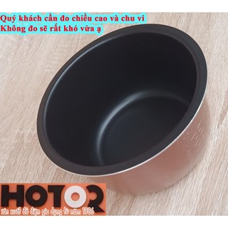 Lòng nồi cơm điện 0.8 L SIÊU DẦY chống dính màu Đen, ngoài mạ Đồng diệt khuẩn, nặng 255 gr