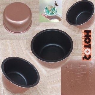 Lòng nồi cơm điện 0.8 L SIÊU DẦY chống dính màu Đen, ngoài mạ Đồng diệt khuẩn, nặng 255 gr