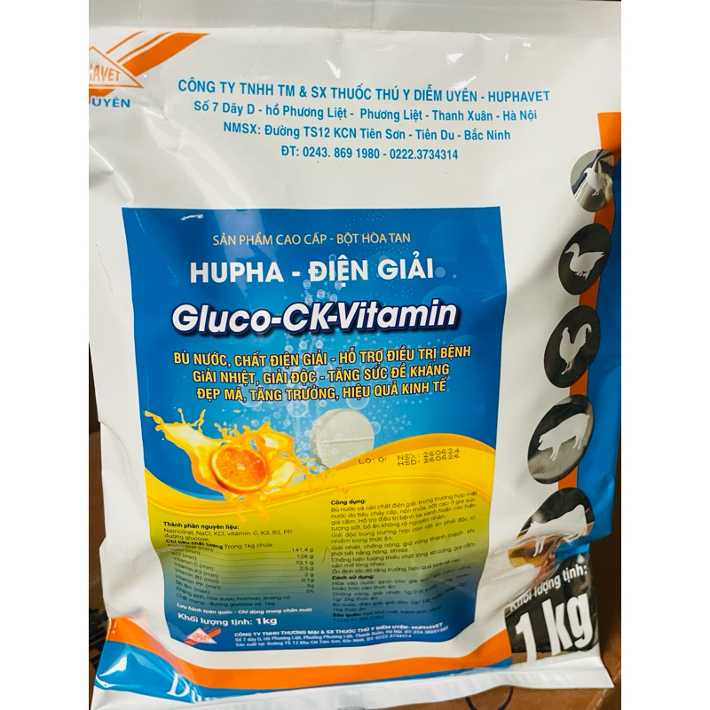ĐIỆN GIẢI GLUCO – CK (túi 1kg)