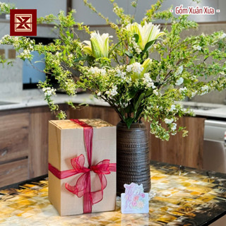 Lọ hoa gốm sứ Bát Tràng, Bình hoa gốm sứ, Gốm Xuân Xưa, bình hoa decor, lọ hoa, cắm hoa, Lọ cắm, Quà tặng 8/3, quà 8/3