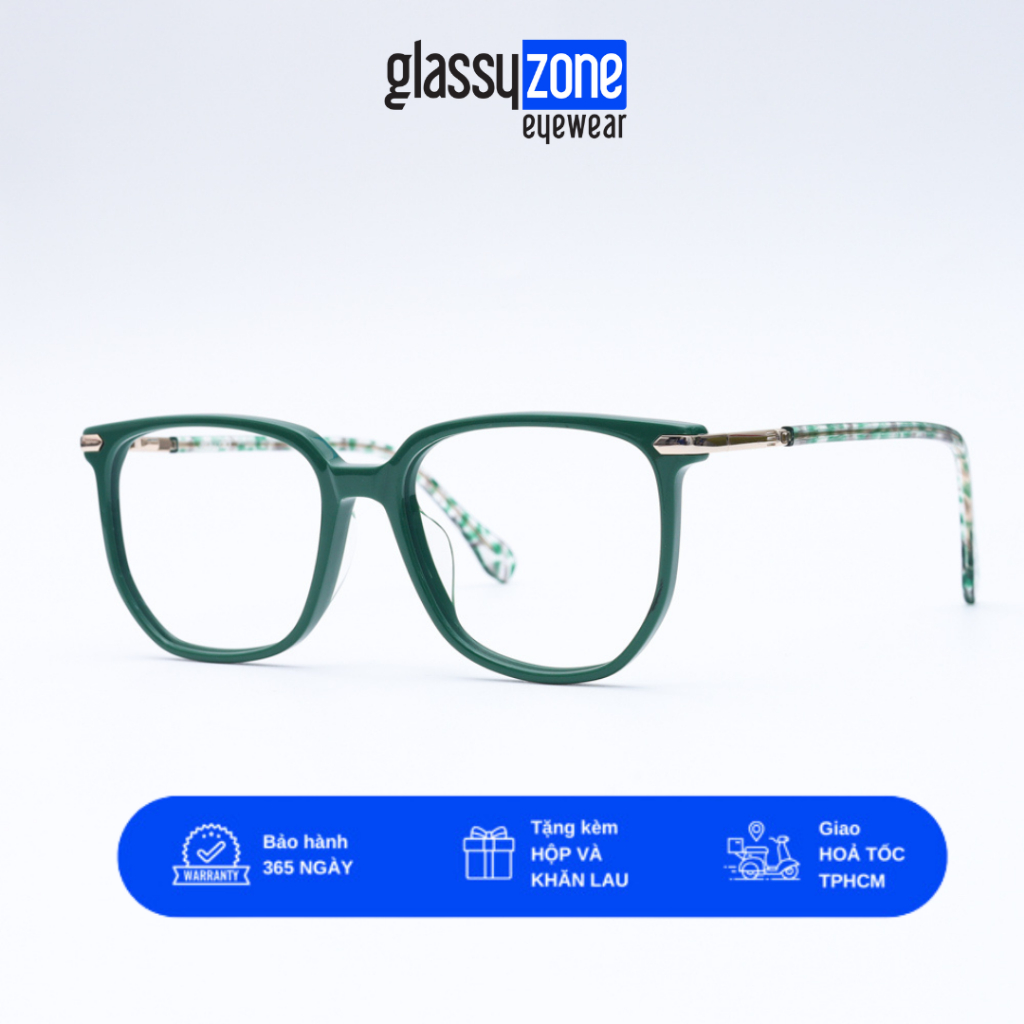 Gọng kính cận, Mắt kính giả cận Acetate Form vuông Nam Nữ Avery 14036- GlassyZone