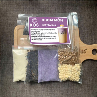 Set Trà Sữa Tự Pha Trân Châu Đường Đen, Nguyên Liệu Làm Trà Sữa Phúc Long, Matcha Khoai Môn Socola