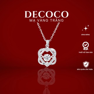 Dây chuyền nữ DECOCO Eden trái tim đá nhảy mạ vàng trắng (kèm Túi giấy + Hộp + Thiệp)