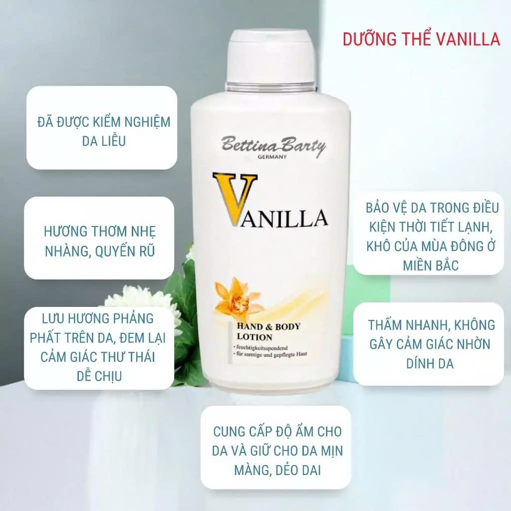 SỮA DƯỠNG THỂ VANILLA ĐỨC 500ML.