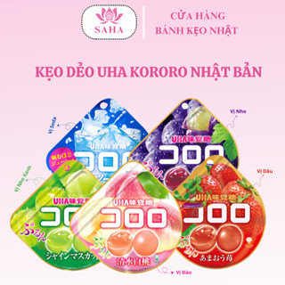 Kẹo dẻo vị trái cây UHA Kororo 48g Nhật Bản ngọt ngào thơm ngon vị Nho, Soda, Dâu, Đào