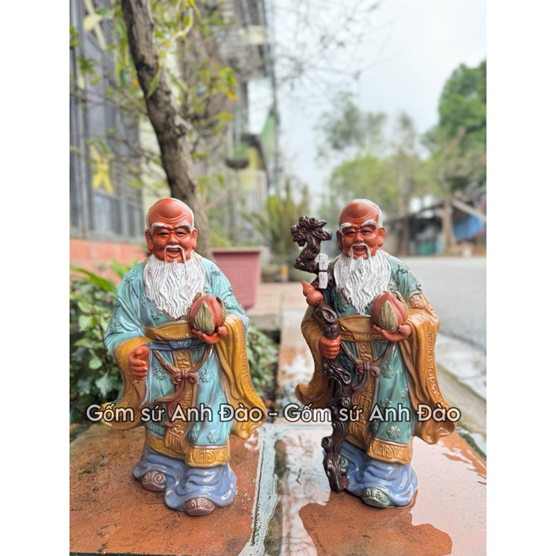 Tượng  ông Thọ gốm Bát Tràng cao 38cm (hàng mỹ nghệ thủ công)