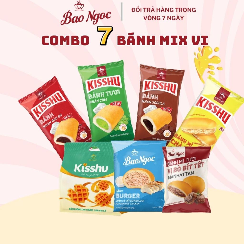 [Combo Bestseller Combo Bestseller Mix Ngẫu Nhiên 7 Vị Bánh Hót Nhất Bảo Ngọc.