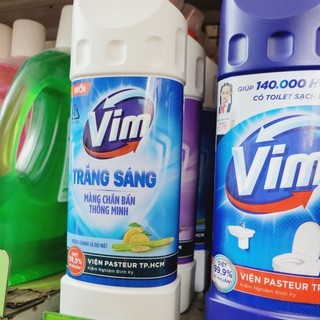 Tẩy bồn cầu và nhà tắm Vim Than hoạt tính, chanh sả, Zero