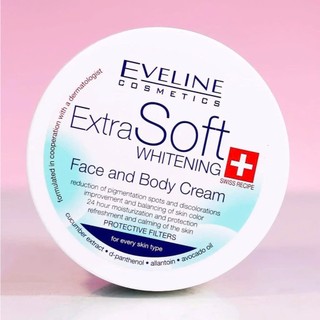  Kem dưỡng trắng da mặt - toàn thân Eveline Extra Soft dưỡng ẩm cho làn da mịn màng 200ml 
