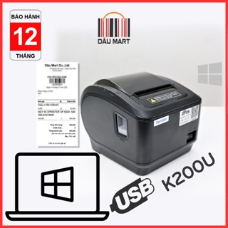 Máy in hoá đơn K80 dPos K200U USB in bill hóa đơn tính tiền POS sử dụng giấy in nhiệt 80mm - Dâu Mart