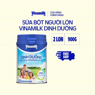 Bộ 2 hộp Sữa bột nguyên kem dinh dưỡng có đường Vinamilk Hộp thiếc 900g