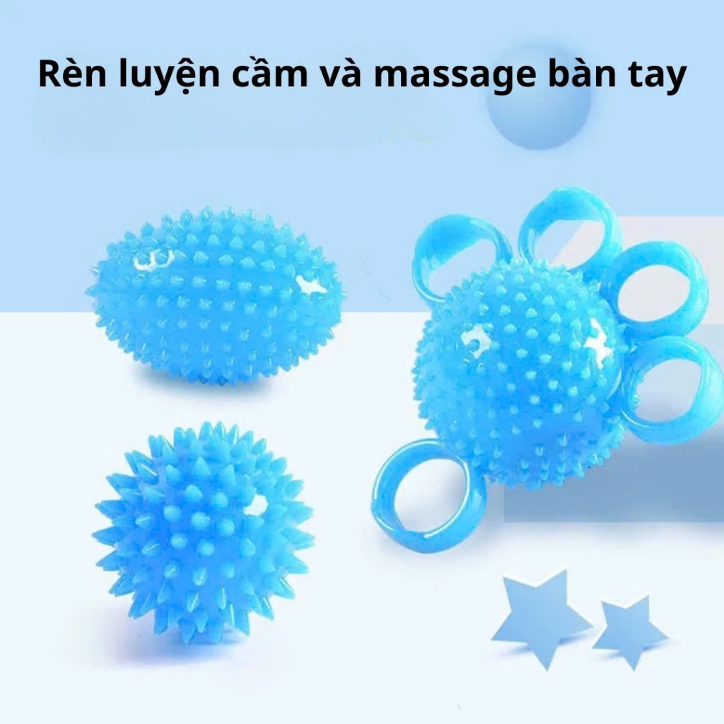 Bóng gai tập phục hồi tay , bóng gai cao su đàn hồi xỏ  ngón tay cho người bệnh người già