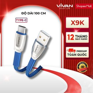 [BH 1 Năm] Cáp Sạc Nhanh Type-C/ MICRO VIVAN BTK-CS/ BTK-MS 3A 1m