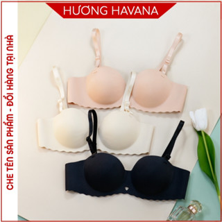 Áo lót nữ đúc su không gọng quả tròn cup ngang đệm 3cm thông hơi dây có thể tháo rời FLA598